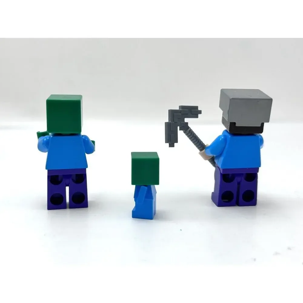 LEGO Minecraft The Zombie Cave 21141 100% Complete Minifigs & Manual Steve Baby - Picture 4 of 14